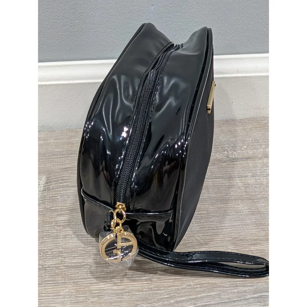 Giorgio Armani Parfum Black Gold Cosmetic Bag Jewelry Case Wristlet Full-zip